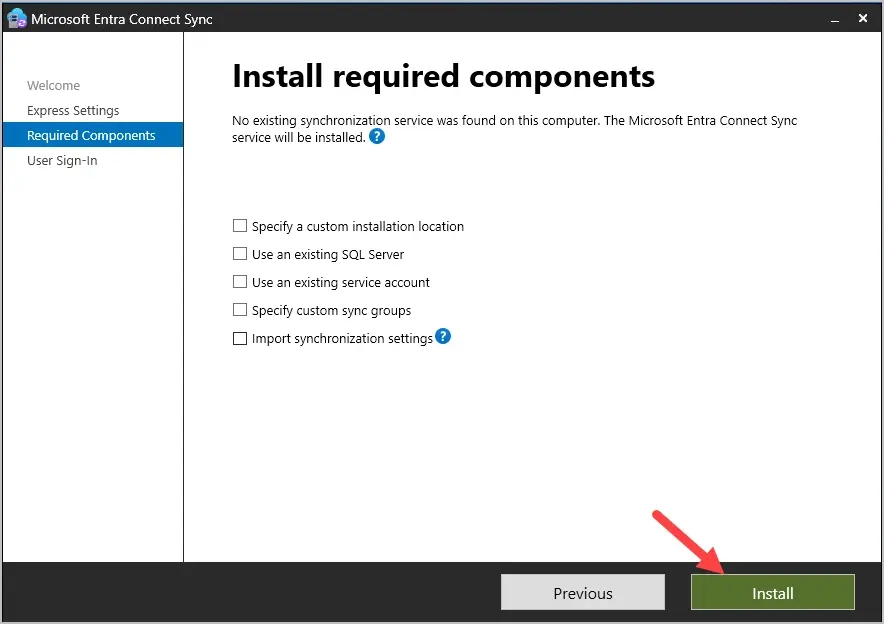 install required components