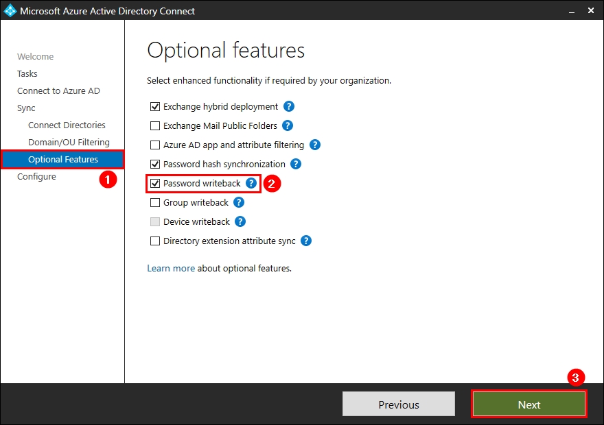 Enable Password writeback in Microsoft Enra Connect Sync