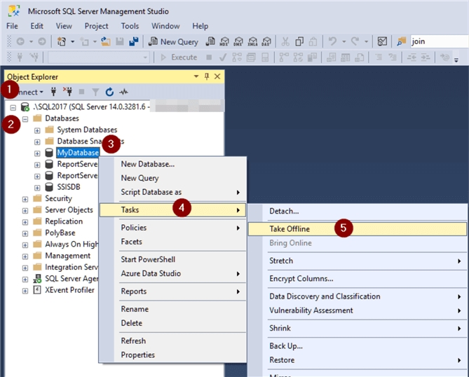 Start Database Offline
