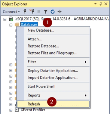 Refresh Databases list